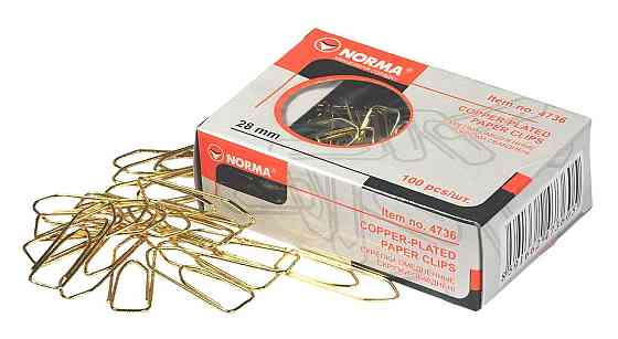Скріпки оміднені 28 мм "Norma" (100 шт.), 4736, шт Київ