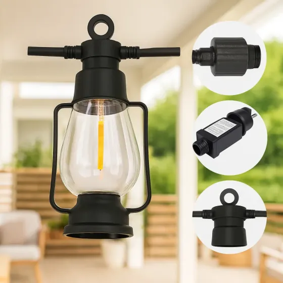 Уличная гирлянда, ретро-лампы подвесные 220 В, теплый свет SFK-49 Коломия