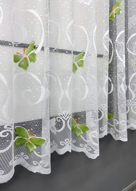 Тюль жакард VR-Textil № 1895т Арка на кухню колір білий 500х150 см (53-0099) Київ - фото 6