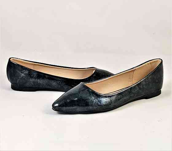 Жіночі Балетки Чорні Мокасини Туфлі Мармурові (розміри: 36,37,38,39,40) — 006 Дніпро