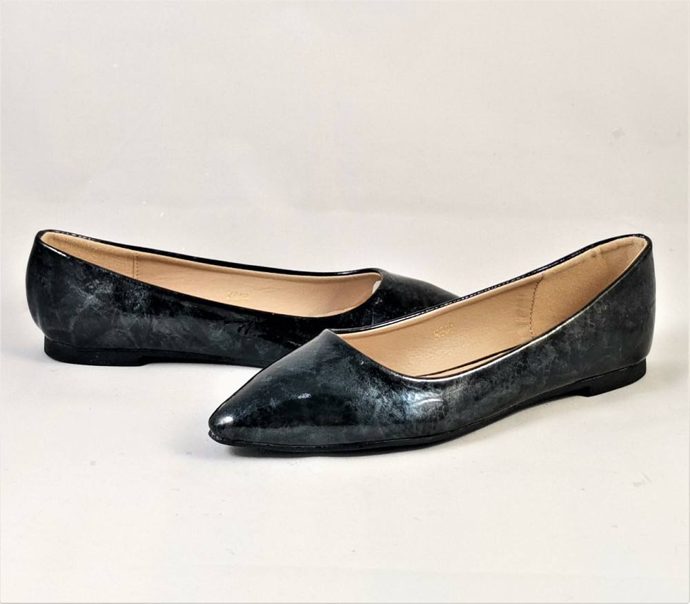 Жіночі Балетки Чорні Мокасини Туфлі Мармурові (розміри: 36,37,38,39,40) — 006 Дніпро - фото 2