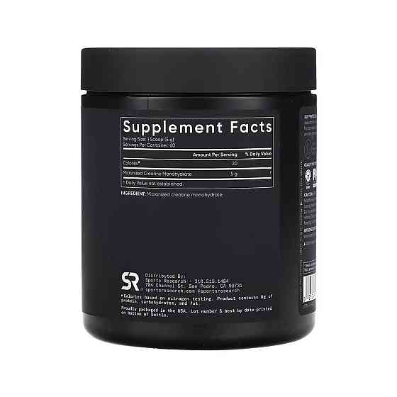 Креатин Sports Research Creatine Monohydrate 300g Київ