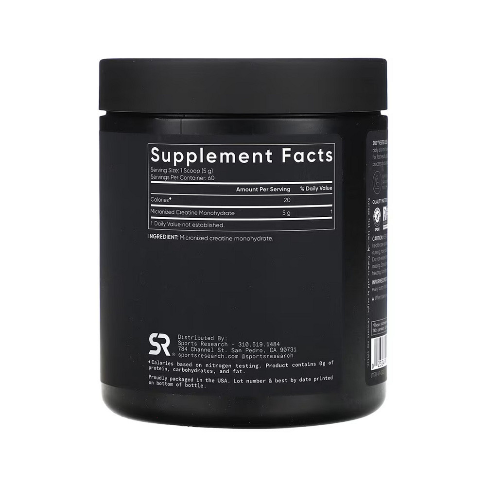Креатин Sports Research Creatine Monohydrate 300g Київ - фото 2
