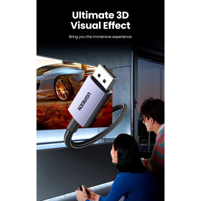 Кабель мультимедійний DisplayPort M to DisplayPort M 1.0m 16K DP118 black Ugreen (15383) Вінниця - фото 6