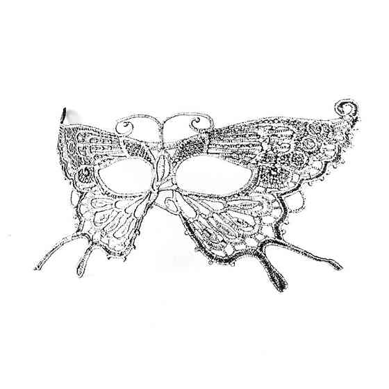 Маскарадная маска для лица Бабочка one size серебристый Киев