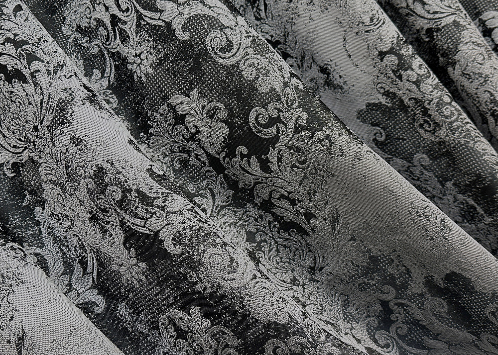 Комплект штор на люверсах VR-Textil Льон Преміум № 1695ш Чорний з сірим 150х280 см 2 шт (37-0247) Київ - фото 7