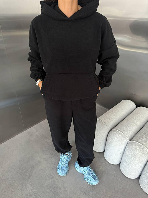 Жіночий теплий прогулянковий костюм двійка: худі і штани двосторонній фліс Одеса - фото 11