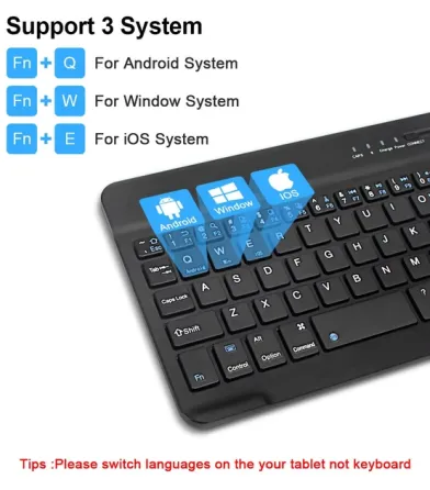 Комплект бездротова акумуляторна клавіатура з мишею Bluetooth 3.0 Windows Android IOS Mac Київ
