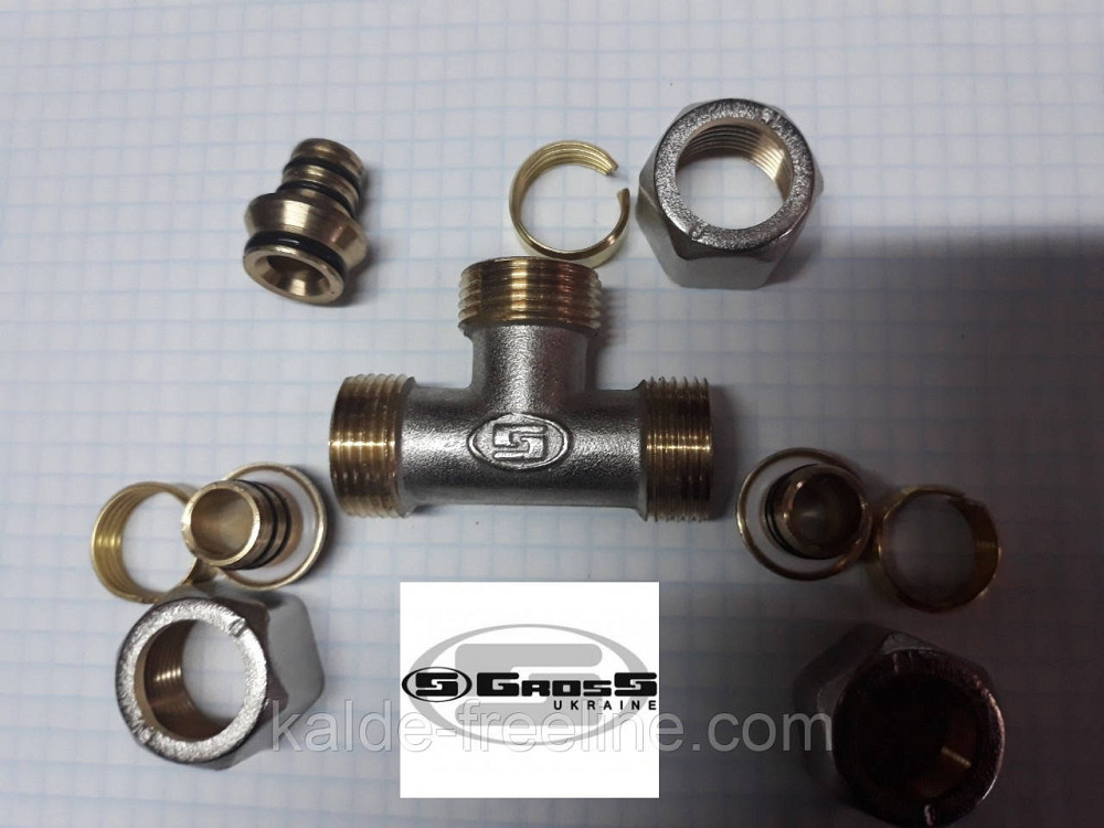 Тройник соединительный 16*16*16 Gross (усиленный) для металлопластиковой трубы Харьков - изображение 2