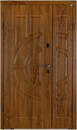 Двері вхідні Бастіон Економ Б-18 ПВХ Дуб золотий 1200х2050 мм Київ