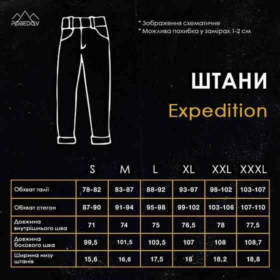Чоловічі штани карго ріп-стоп прямі штани повсякденні з кишенями весна-літо Pobedov Expedition чорні L Одеса