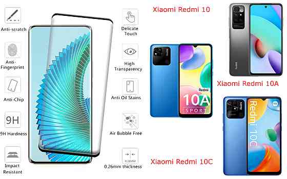 Защитное стекло HyperGlass Pro для Xiaomi Redmi 10, 10A, 10C – максимальная чувствительность и защита Киев
