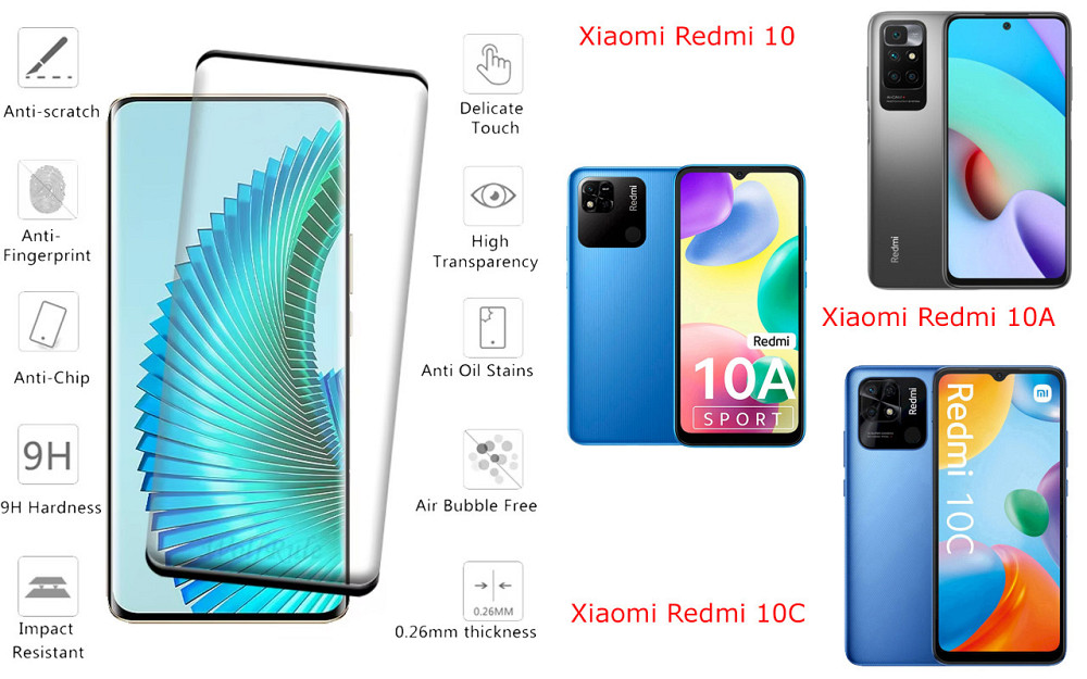 Защитное стекло HyperGlass Pro для Xiaomi Redmi 10, 10A, 10C – максимальная чувствительность и защита Киев - изображение 2