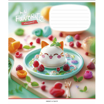 Зошит Школярик Favorite desserts 12 аркушів клітинка (012-3454K) Вінниця - фото 5