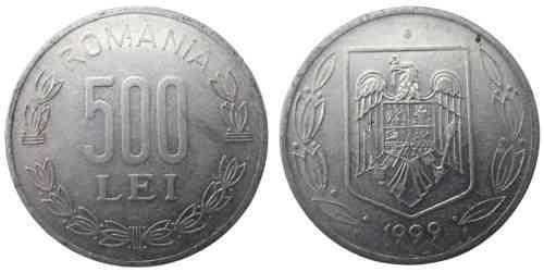 Монета 500 лей. 1999 рік Румунія. (Г) Полтава