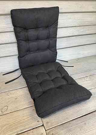 Подушка для стільців (40x120х4 см) подвійна Decorator Мальмо колір графітовий 84-159 Київ