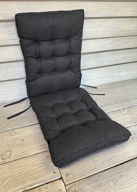 Подушка для стільців (40x120х4 см) подвійна Decorator Мальмо колір графітовий 84-159 Київ - фото 3