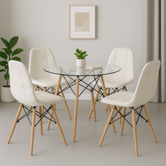 Стілець Тауер Софт біла екошкіра Дніпро