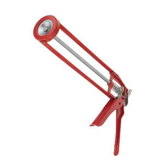 Пистолет для выдавливания силикона, 420 мл, рамвидный INTERTOOL HT-0022 Киев