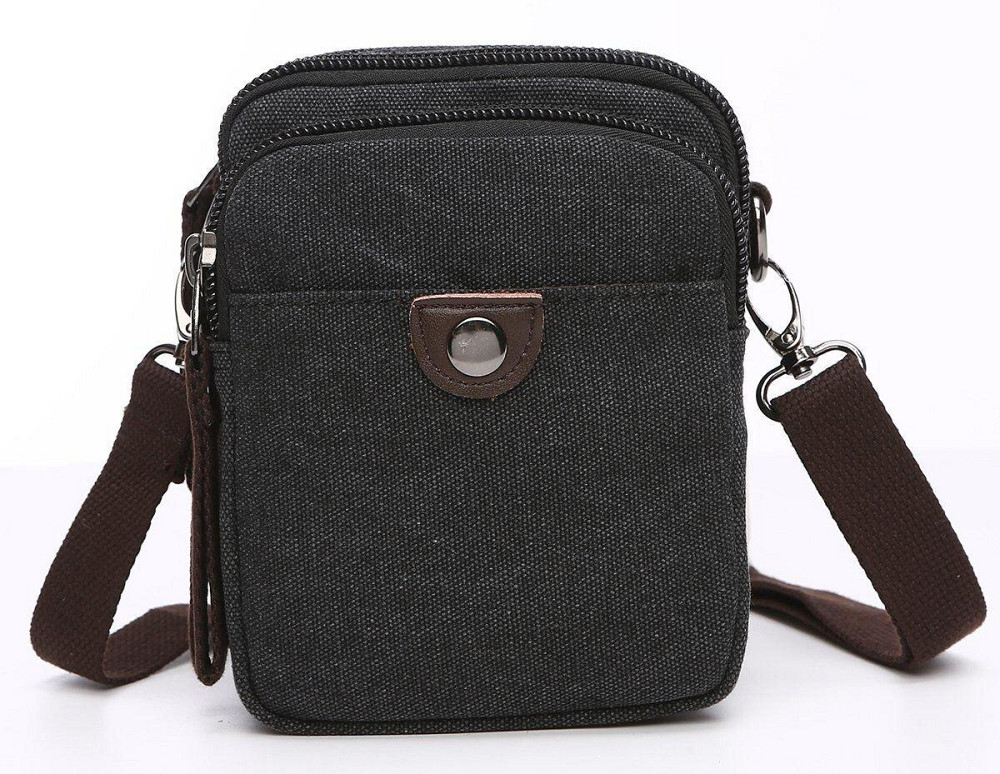 Барсетка текстильная на пояс Черная (Vintage) Киев - изображение 12