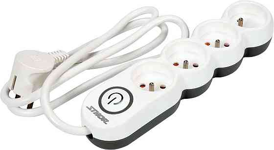 Подовжувач мережевий STHOR: l= 5 м, колодка з 4 гніздами і вмик, 3-жильний Ø=1,5 мм², з заземл [20] Одеса