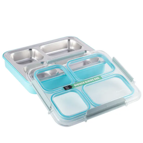 Ланч-бокс 31*25*6см (корпус пластик/внутр.ємність нерж.сталь) мікс KAMILLE Житомир - фото 4