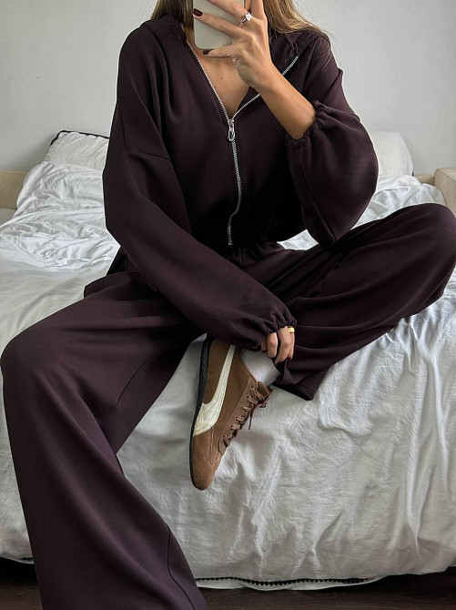 Женский трендовый костюм двойка из турецкого трикотажа oysho Шоколад Одесса - изображение 6