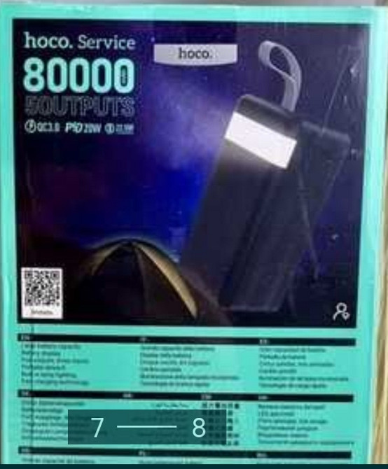 Повер- Банк: HOCO DB50 80000mAh. Новый! Київ - фото 7