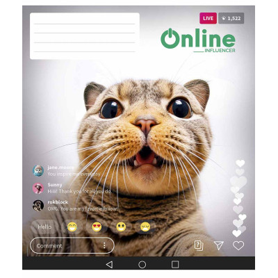 Зошит Школярик Online 48 аркушів клітинка (048-3420K) Вінниця - фото 4