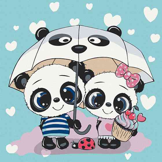 Картина за номерами. Art Craft "Пандочка під парасолькою" 30 * 30 см 15519-AC Вінниця