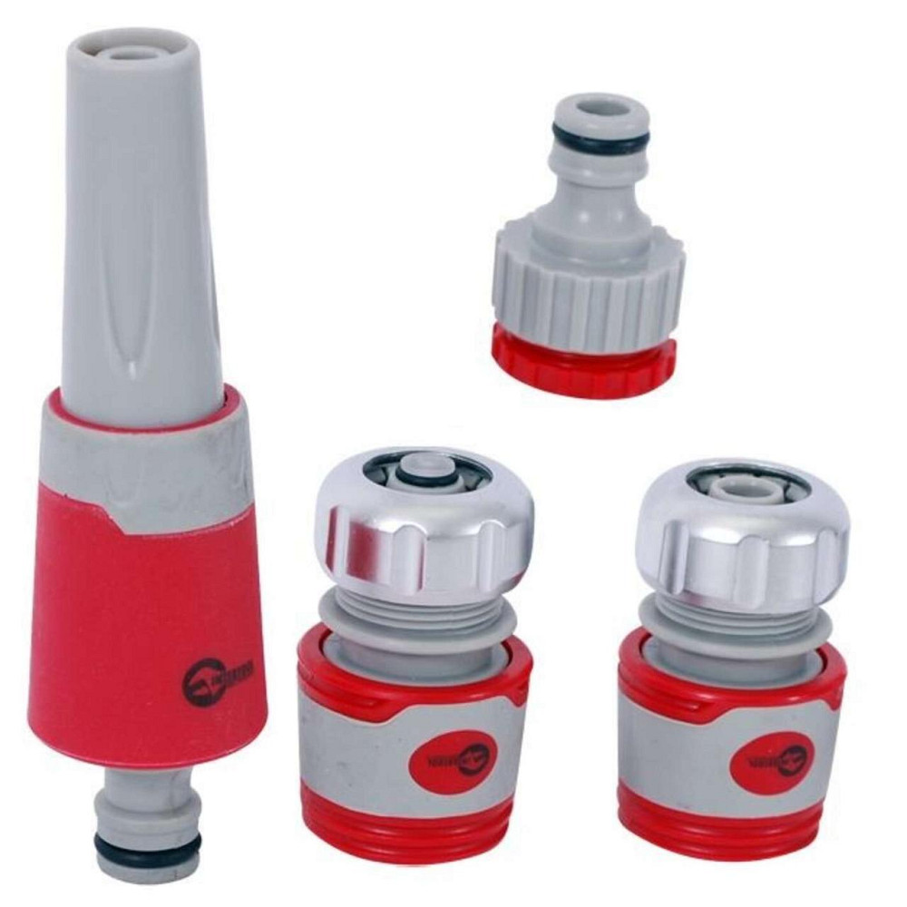 Насадка для поливу з плавним регулюванням потоку води, адаптер з різьбленням 3/4-1, 2 хромованих конектори для шланга 1/2 Мукачево - фото 1