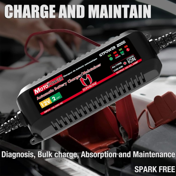 Зарядний пристрій MOTOPOWER MP00207A 12V 2A Луцьк