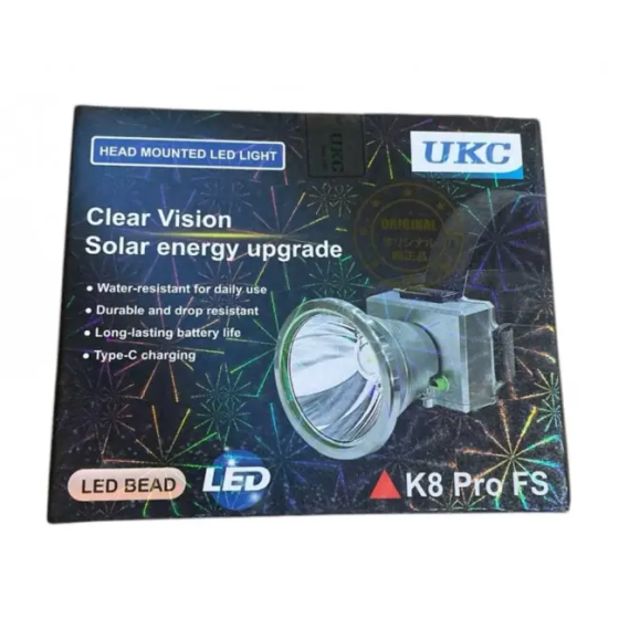 Налобний ліхтар UKC K8 Pro FS LED акумуляторний Type-C, потужний, для туризму та роботи Одеса