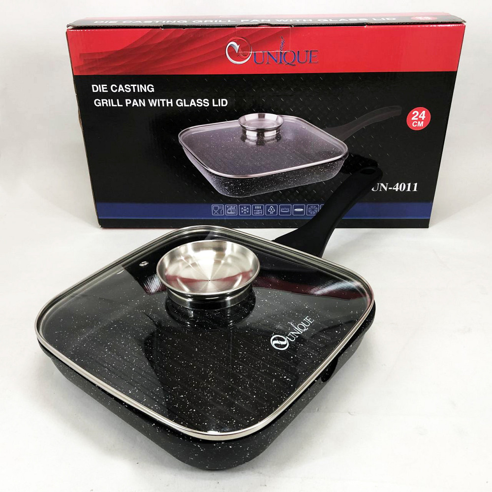 Лита алюмінієва сковорода, Сковорода алюмінієва поглиблена для приготування на пару CA-81 Івано-Франківськ - фото 8