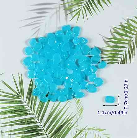 Камни фосфорные декоративные маленькие 500 штук 11 мм синий Киев