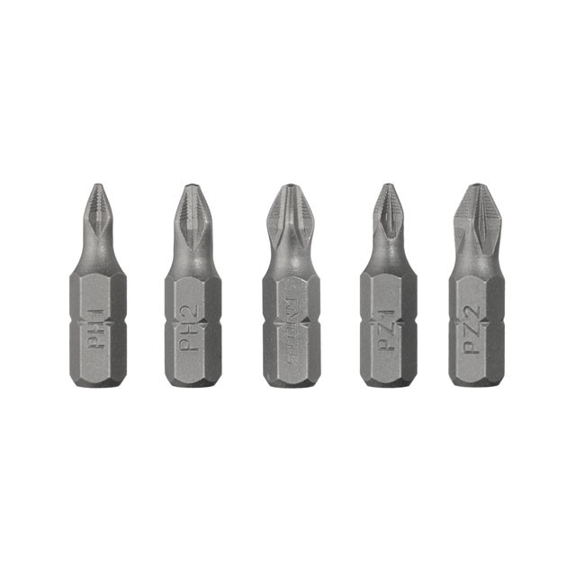 Набір викруткових насадок, PH1, PH2, PZ1, PZ2, 1/4"×25 мм, ACR, S2, 5 од., STORM Львів - фото 3