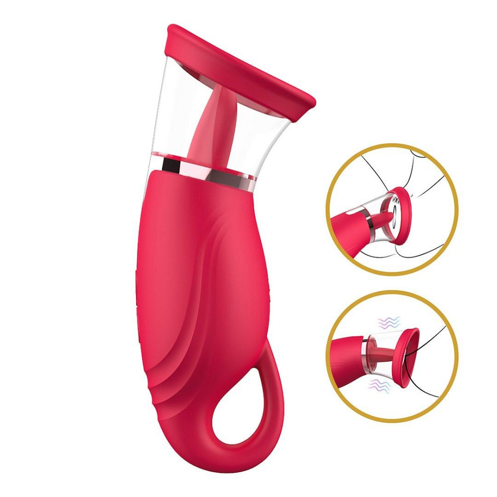 Вакуумний стимулятор з язичком - Licking Tongue Suction Vibrator Erospace Sweet Play A18 Sex Aura Київ - фото 10