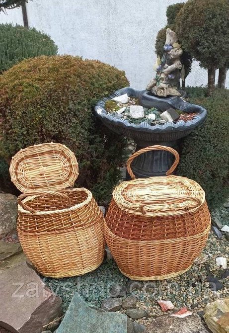 Корзина высокая плетеная для белья Киев - изображение 3