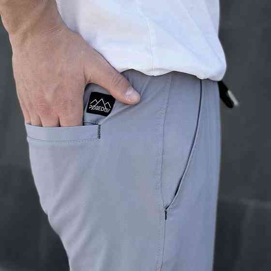 Чоловічі штани джогери з кишенями сірі Pobedov Vershyna Київ