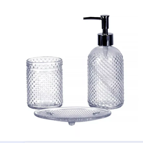 Набір для ванної кімнати 3в1 (мильниця, стакан, диспенсер) TS24S08B Interos Житомир