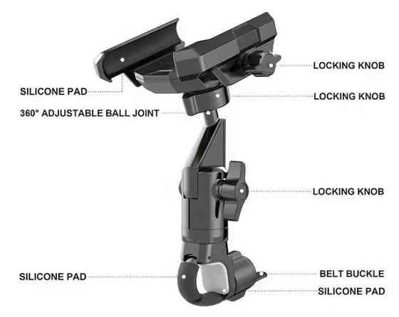 Держатель для телефона на руль регулируемый Одесса