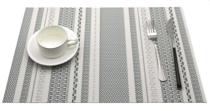 КИЛИМОК ДЛЯ СЕРВІРУВАННЯ СТОЛУ СІРО БІЛИЙ 45 Х 30 СМ ОРНАМЕНТ (ШТ) 4221 ABA-OPT Одеса - фото 1