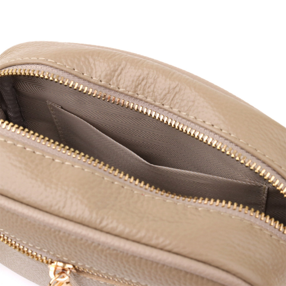 Женская сумка на каждый день из натуральной кожи Vintage 22901 Бежевый Киев - изображение 8