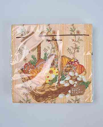 Салфетки бумажнае пасхальнае (ЗЗхЗЗ, 18шт)