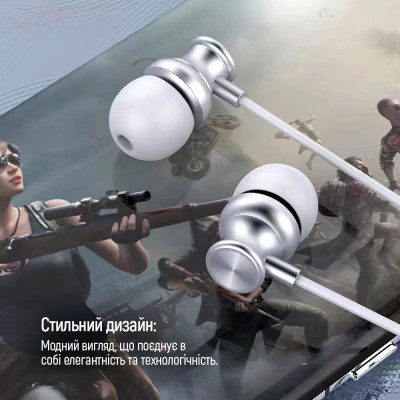 Наушники ColorWay 3.5 mm Wired Earphone UrbanBeat White (CW-WD03WT) Винница - изображение 12