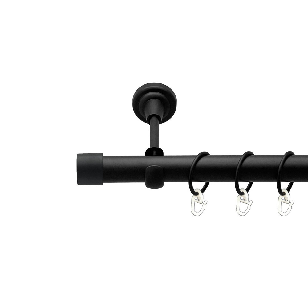 Карниз Orvit Заглушка металевий однорядний відкритий гладка труба кільце металеве Чорний Оксамит 25 мм 300 см (00-00024499) Львів - фото 1