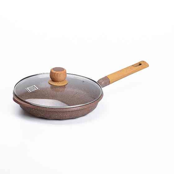 Сковорода алюминиевая MGC HP-4-425CO 2.8 л Ø 28 см с мраморным антипригарным покрытием, кофейная, для индукции Киев