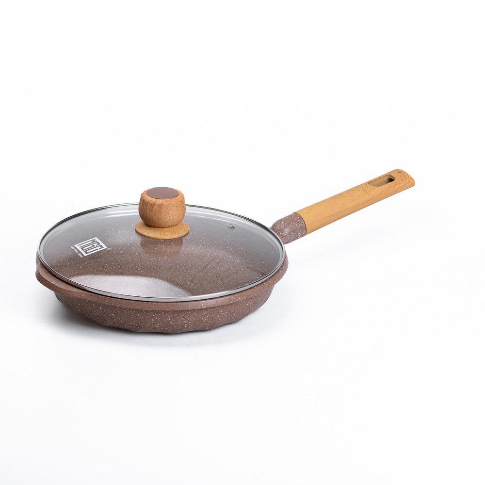 Сковорода алюминиевая MGC HP-4-425CO 2.8 л Ø 28 см с мраморным антипригарным покрытием, кофейная, для индукции Киев - изображение 1