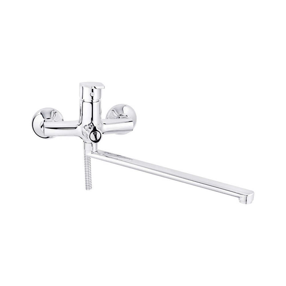 Змішувач для ванни Kroner KRP Brocken - C070 з душовим гарнітуром, хром Київ - фото 3