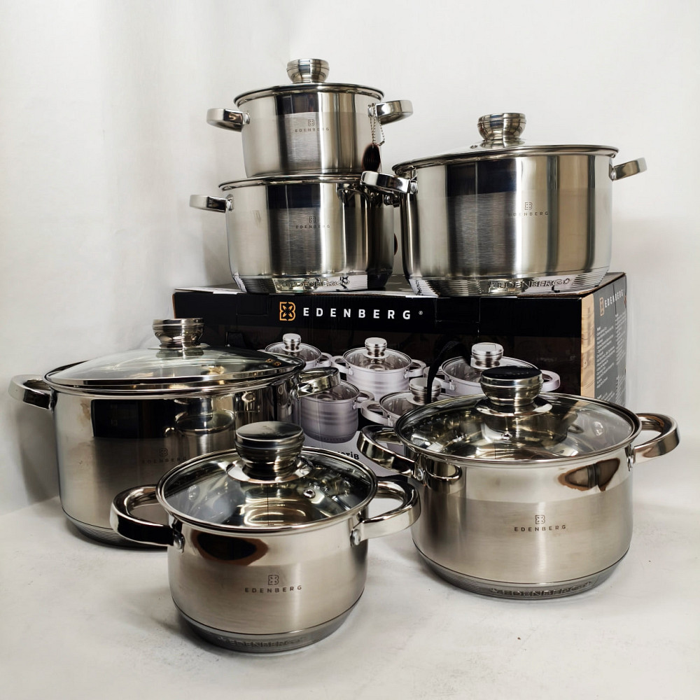 Набор практичных кастрюль, Набор кастрюль для электроплиты, Кастрюли посуда для электрических плит EY-52 Львов - изображение 3